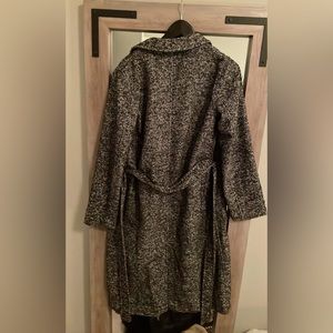 Babaton herringbone wool dress coat